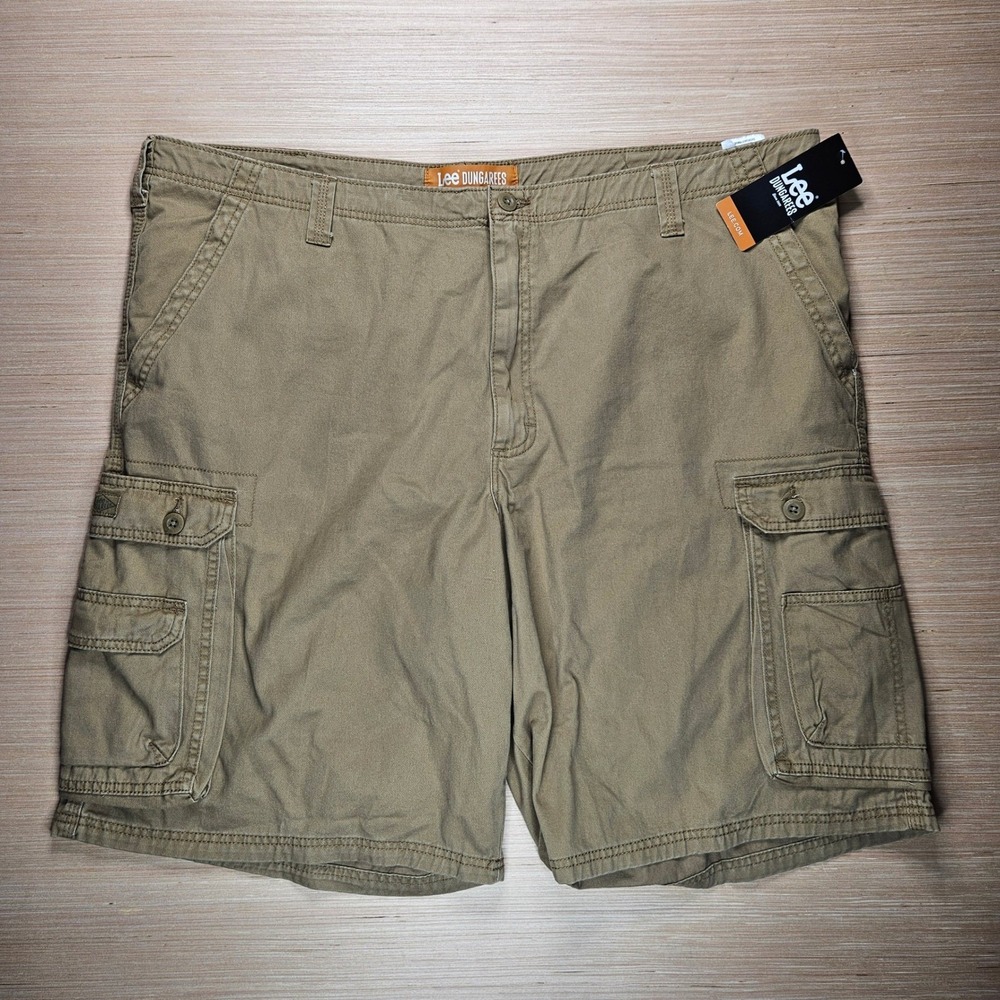 Lee Cargo Shorts Mens 46‎ Tan Cotton Dungarees Multi-Pocket Gorpcore NEW